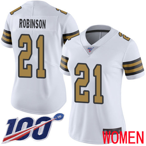 New Orleans Saints Limited White Women Patrick Robinson Jersey NFL Football 21 100th Season Rush Vapor Untouchable Jersey